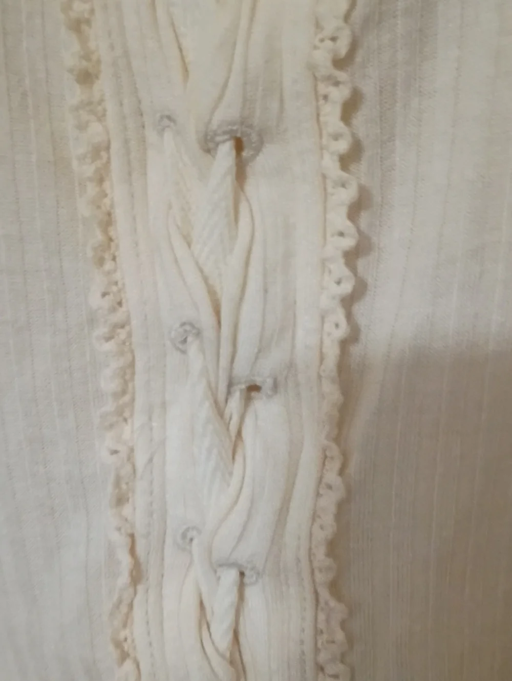 Free People Cream Ribbed Corset Back Lace-Up Tank Top - S